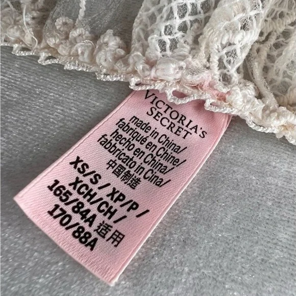 Victorias Secret Dream Angels Lace Kimono Robe sz XS/S Duster Open Front Coverup - Picture 9 of 11